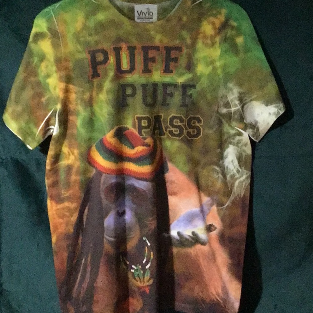 ViVI Orange and Green Short Sleeve Tee